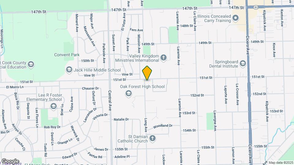 15105 Long Ave Map and Location Details