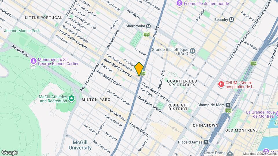 Héritage Sherbrooke Map and Location Details