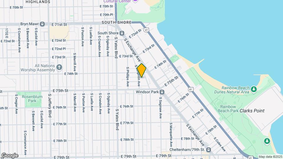 7425 S Kingston Ave Map and Location Details