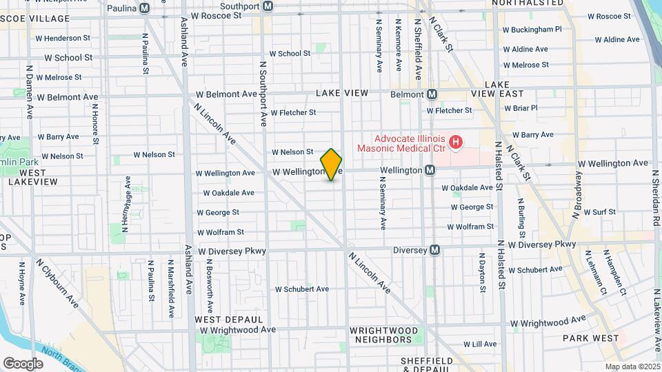 1216 W Oakdale Ave Mapa y Detalles de la Ubicación