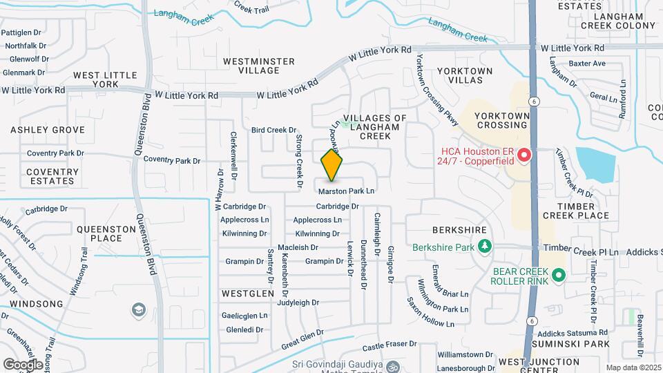 16822 Marston Park Ln Map and Location Details