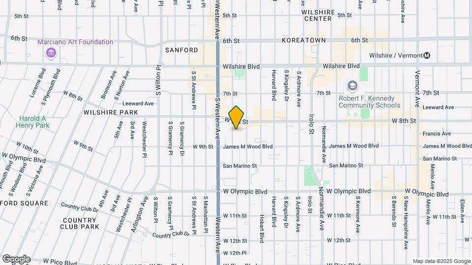 826 S Oxford Ave Map and Location Details