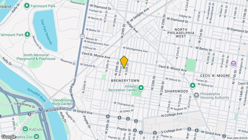 2813 W Oxford St, Unit 1 Map and Location Details