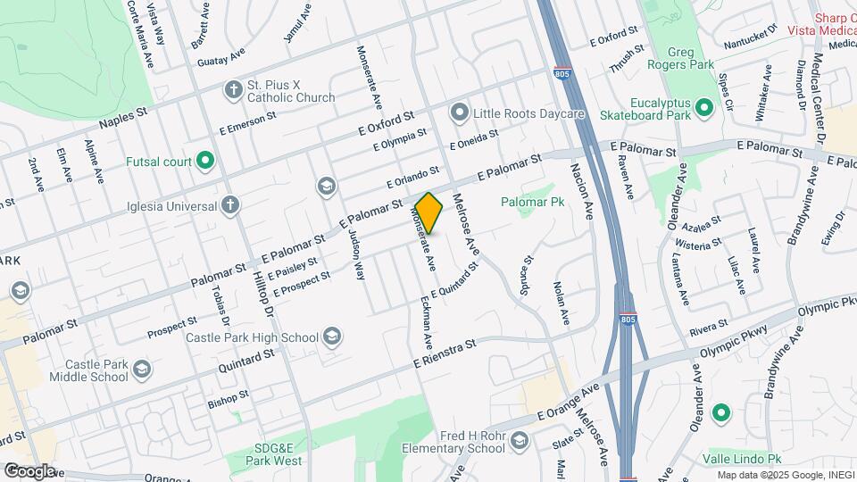 1339 Monserate Ave Map and Location Details