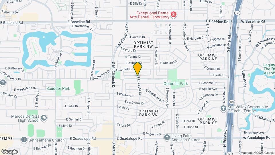 1835 E Yale Dr Map and Location Details