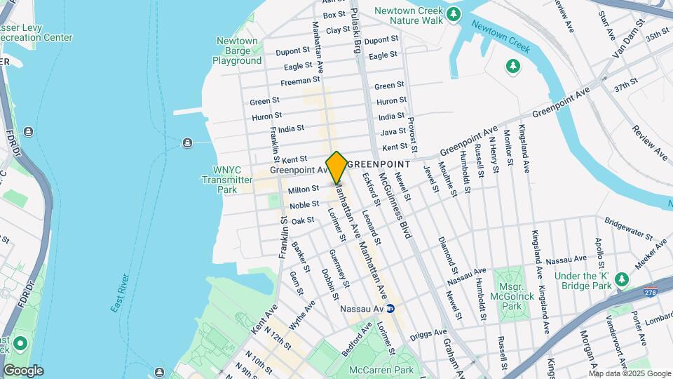 863 Manhattan Ave Map and Location Details
