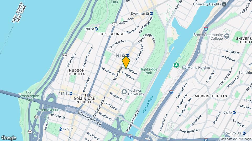 558 W 189th St Map and Location Details