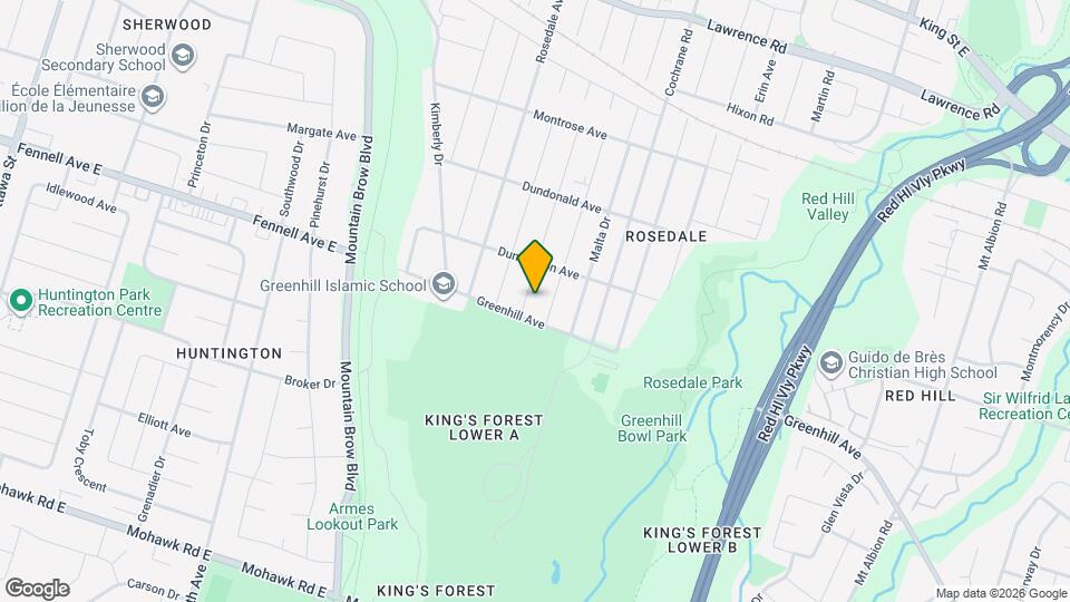223 Erindale Ave Map and Location Details