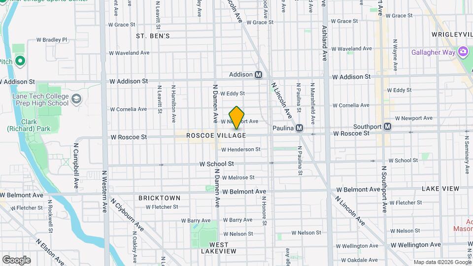 1916 W Roscoe St Map and Location Details