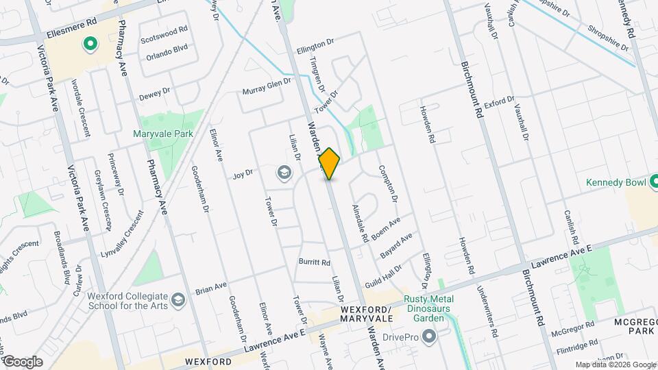 1263 Warden Ave. Map and Location Details