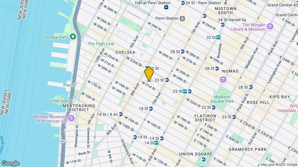 233 W 21st St Map and Location Details