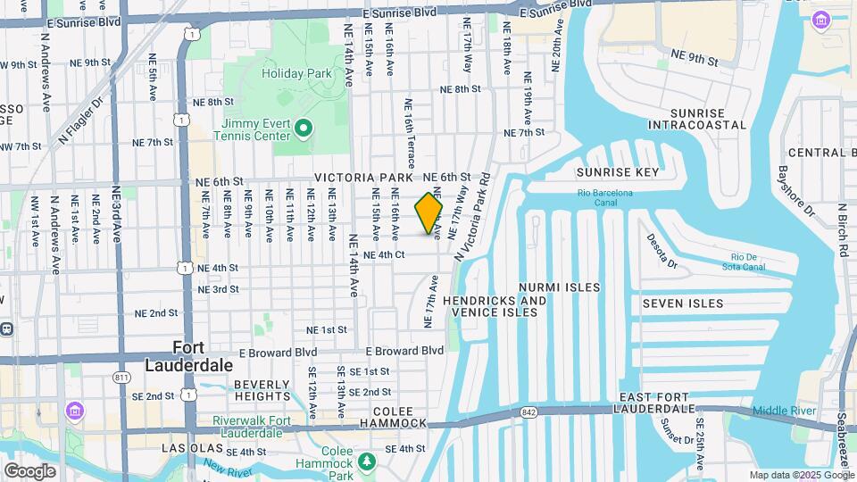 1634 NE 4th Pl, Unit 1 Mapa y Detalles de la Ubicación