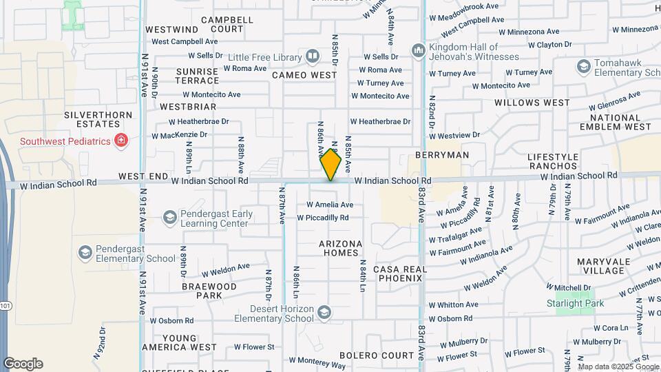 8526 W Vale Dr Mapa y Detalles de la Ubicación