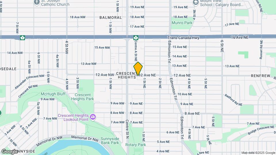 125 12 Av NE Map and Location Details