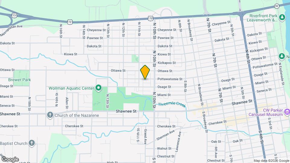 1021 Pottawatomie St Map and Location Details