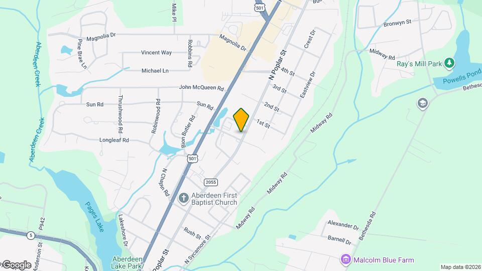 1101 N Poplar St Map and Location Details