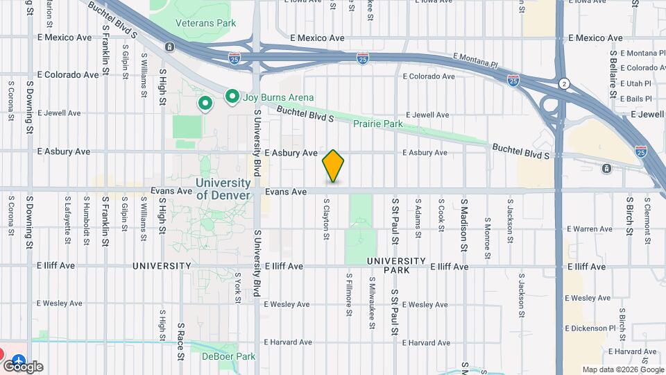 2701 E Evans Ave Map and Location Details