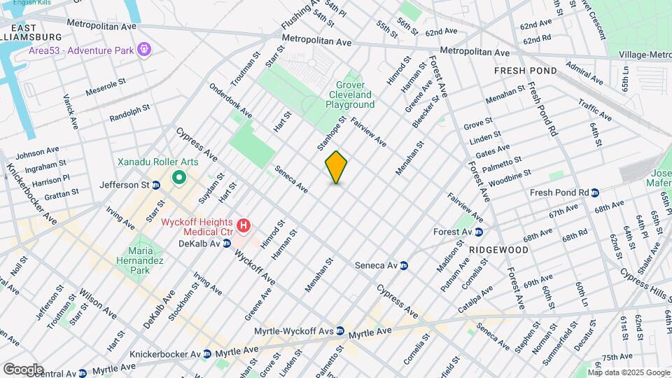 482 Onderdonk Ave Mapa y Detalles de la Ubicación