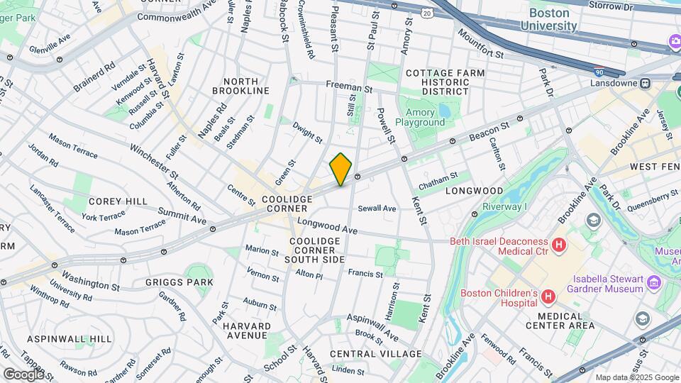 1253 Beacon St Mapa y Detalles de la Ubicación