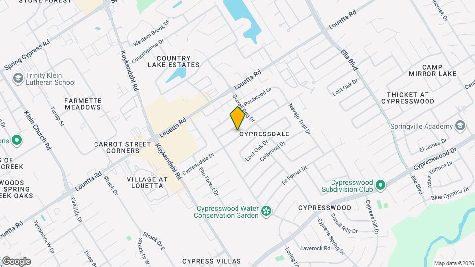 4034 Cypressdale Dr Map and Location Details