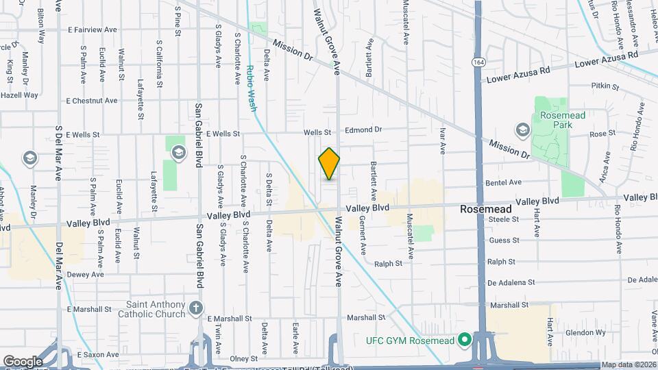 4105 Walnut Grove Ave Map and Location Details