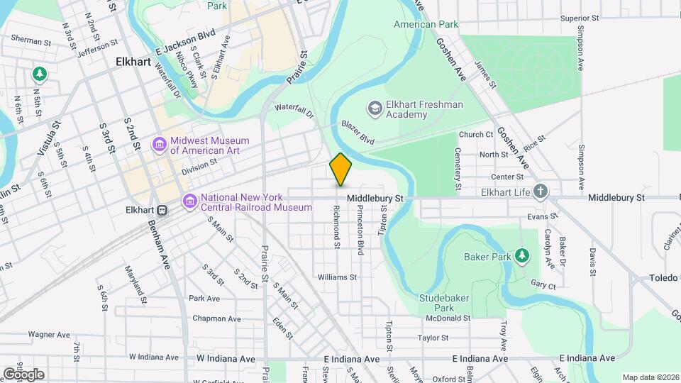 604 Middlebury St Map and Location Details