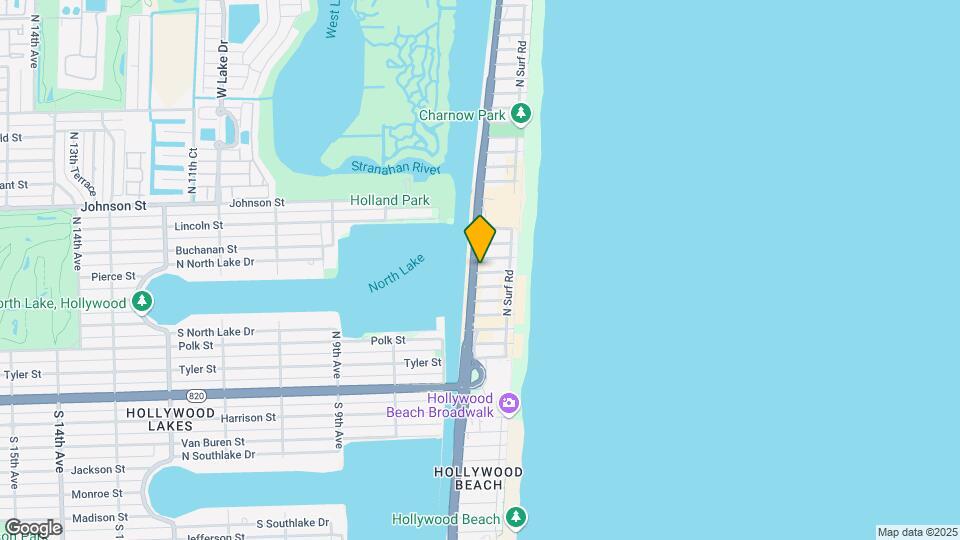 777 N Ocean Dr, Unit N435 Map and Location Details