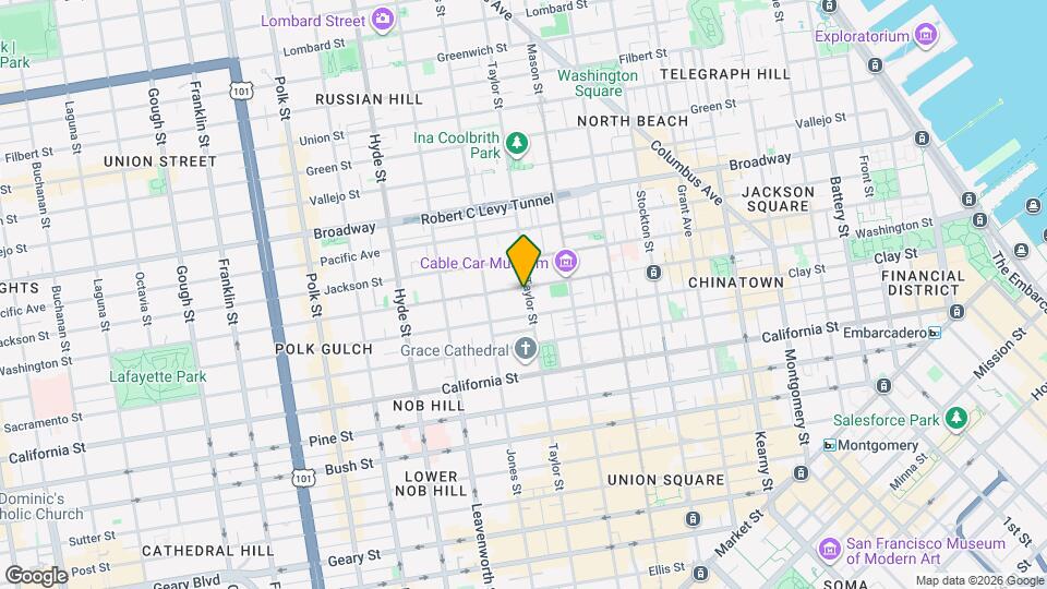 1255 Taylor St Map and Location Details