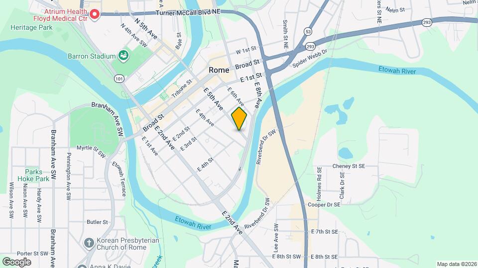 320 E 5th Ave Map and Location Details