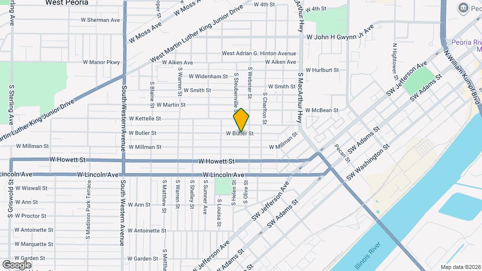 1214 W Butler St Map and Location Details