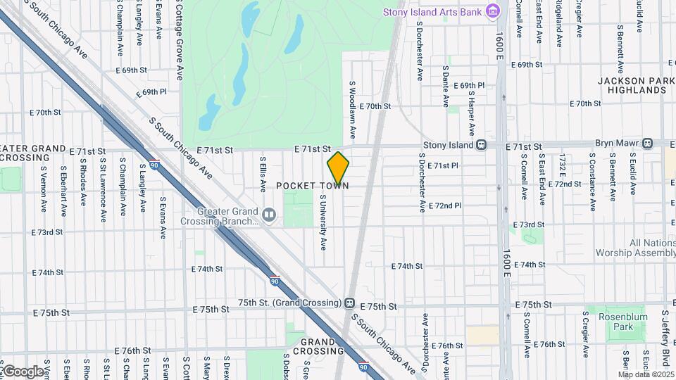 7200 S Woodlawn Ave Mapa y Detalles de la Ubicación