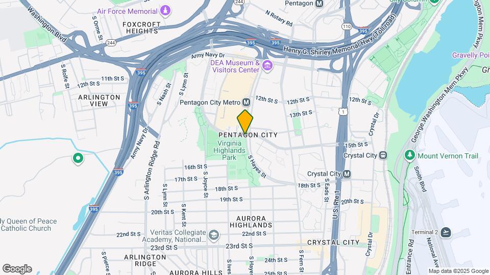 1500 S Hayes St Map and Location Details