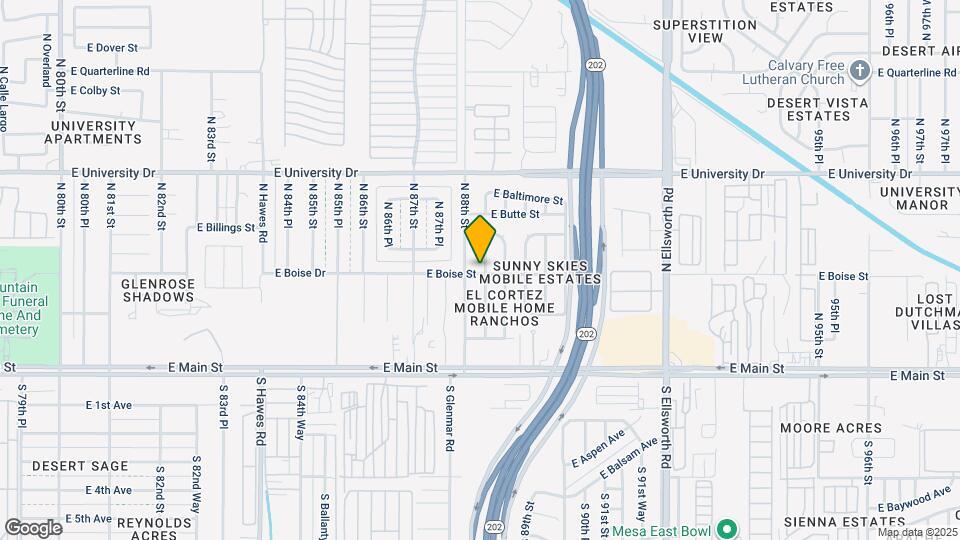 202 N 88th Pl Map and Location Details