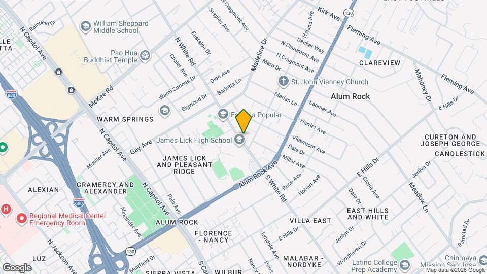 68 N White Rd Map and Location Details