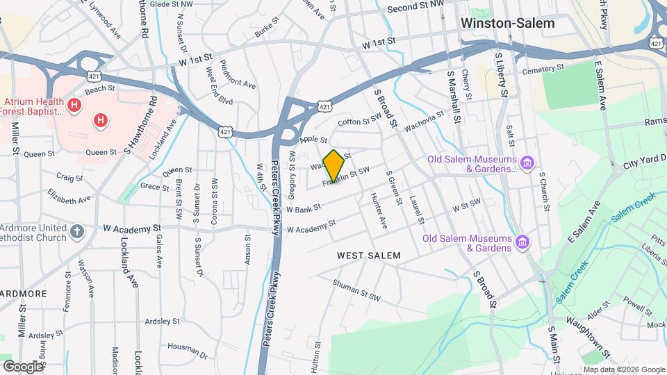 1034 Franklin St SW Map and Location Details