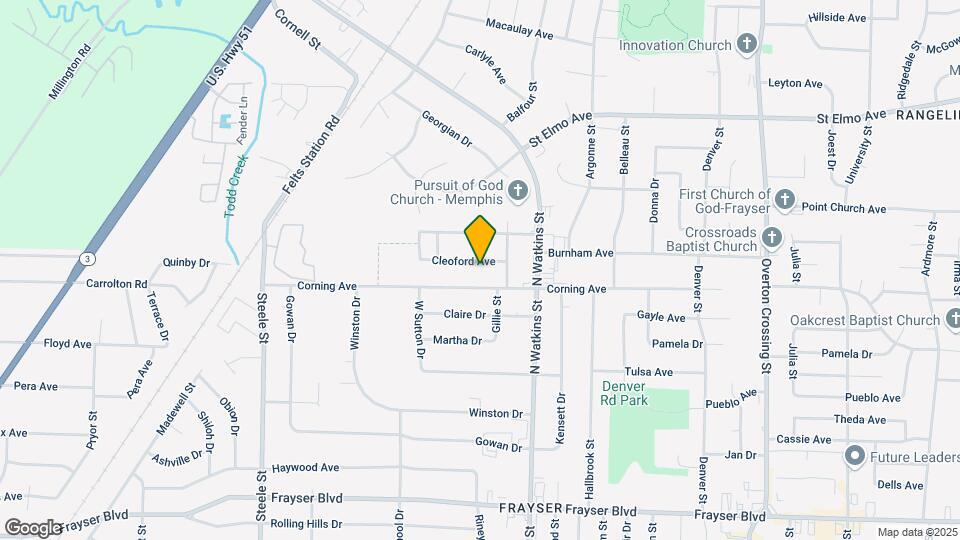 1743 Cleoford Ave Map and Location Details