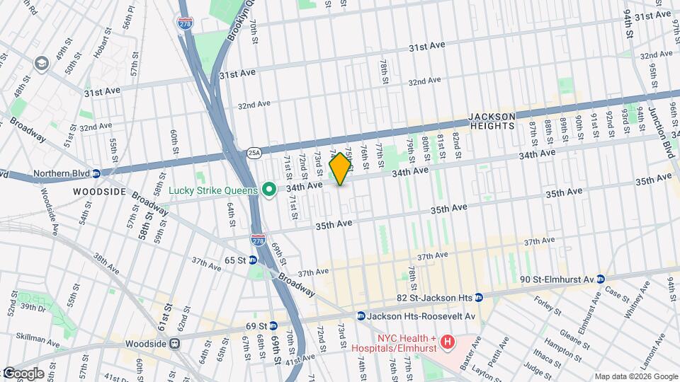 34-15 74th Street, Unit BB Map and Location Details