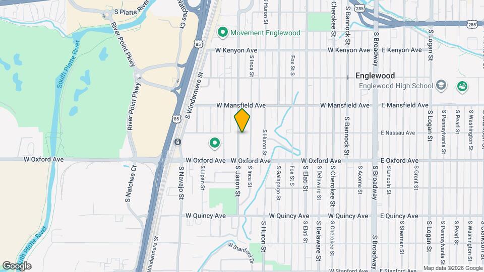 4010 S Jason St Map and Location Details
