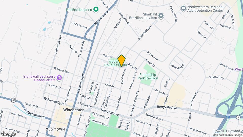 Winchester-Smithfield Apartments Map and Location Details