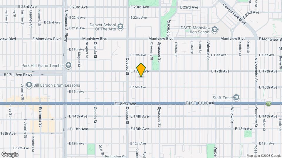 1649 Roslyn St Map and Location Details