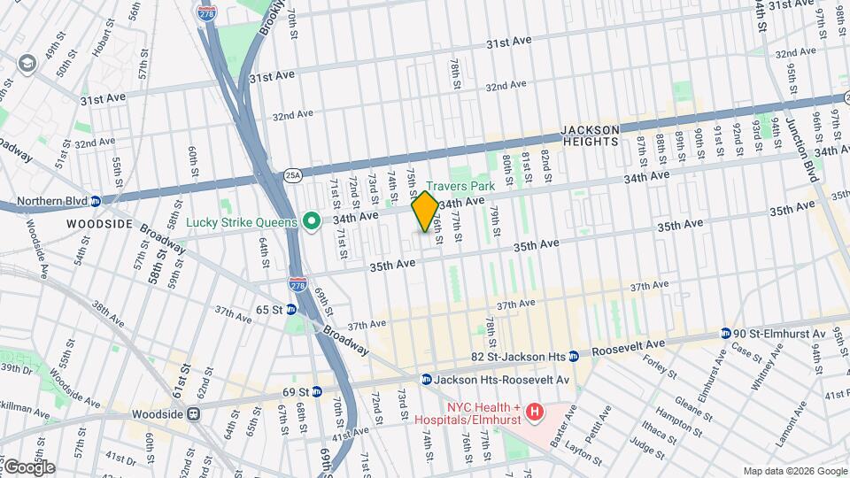 34-39 75th Street Unit Map and Location Details