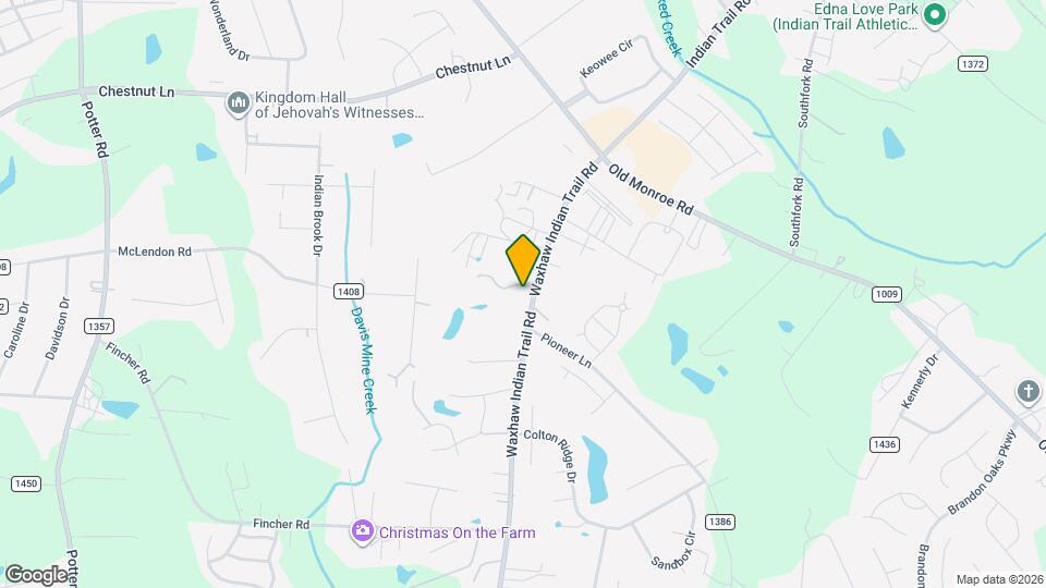 1608 Waxhaw Indian Trail Rd Mapa y Detalles de la Ubicación