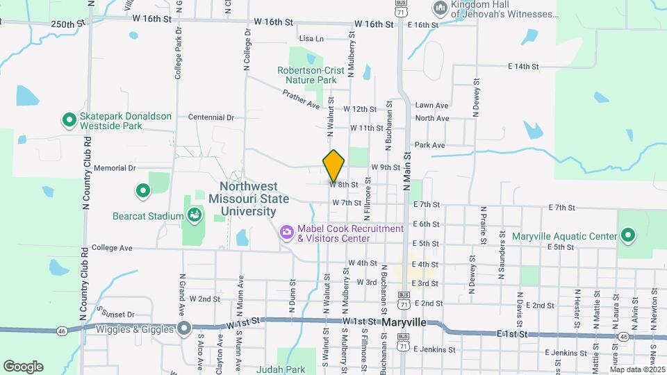 721 N Walnut St Map and Location Details