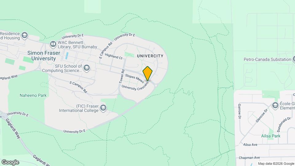 9688 University Crescent, Unit 3xx Map and Location Details