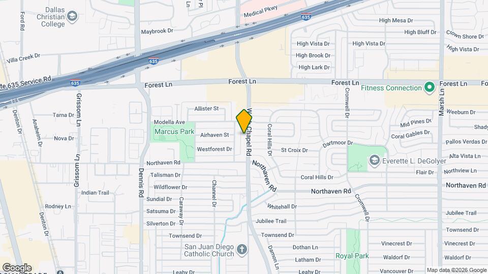 11505 Webb Chapel Rd Map and Location Details