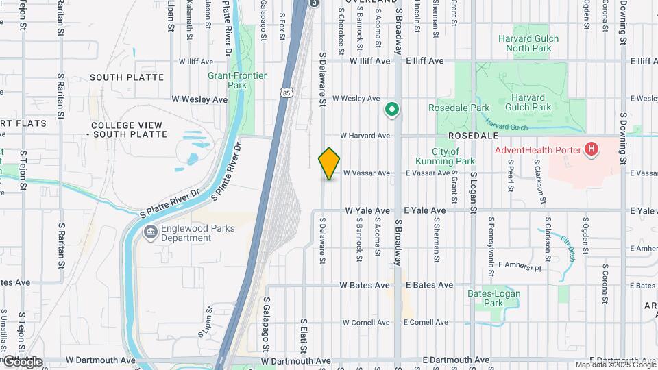 2640 S Delaware St Map and Location Details