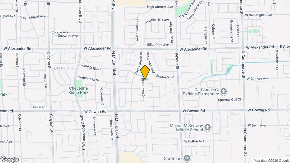 3744 Blue Dawn Dr Mapa y Detalles de la Ubicación