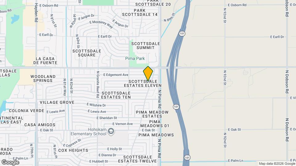 8659 E Roanoke Ave Map and Location Details
