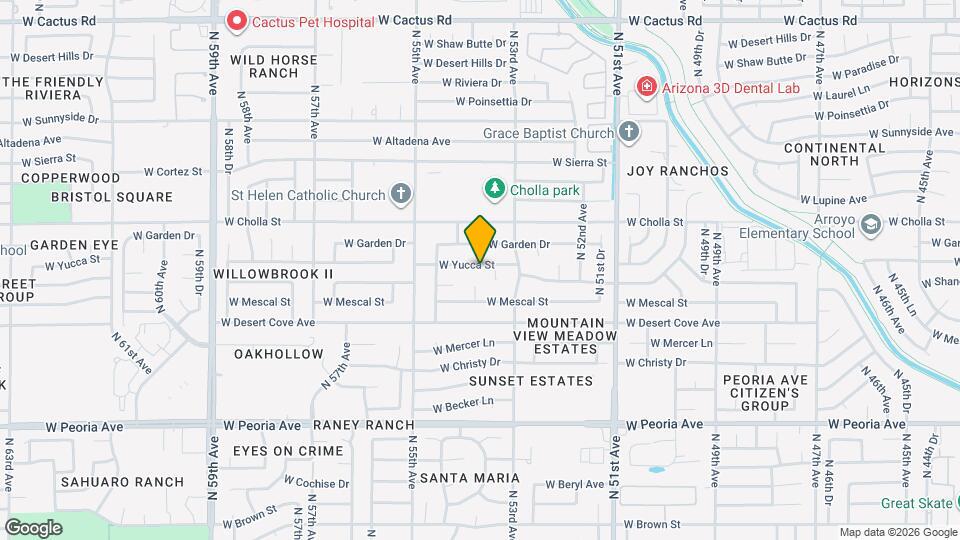 5339 W Yucca St Map and Location Details