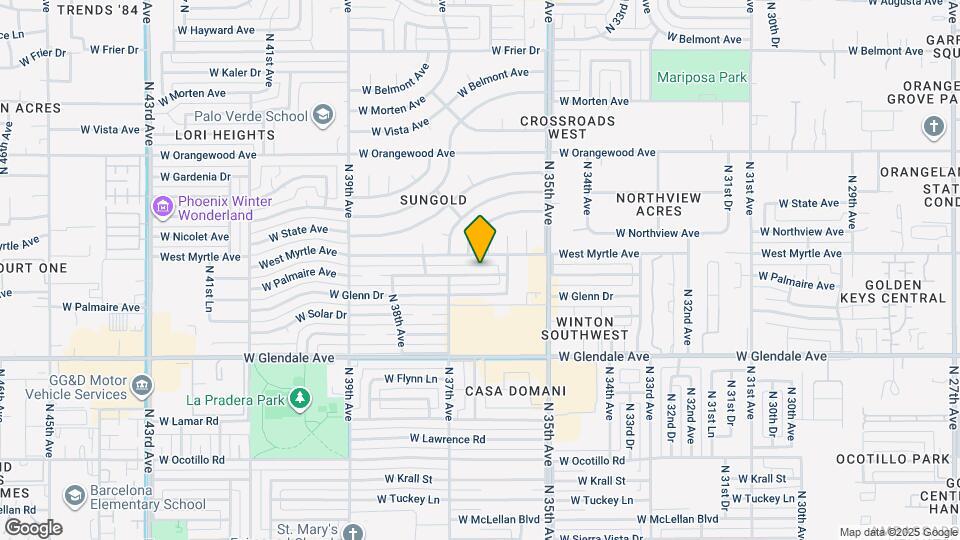 3628 W Palmaire Ave Map and Location Details
